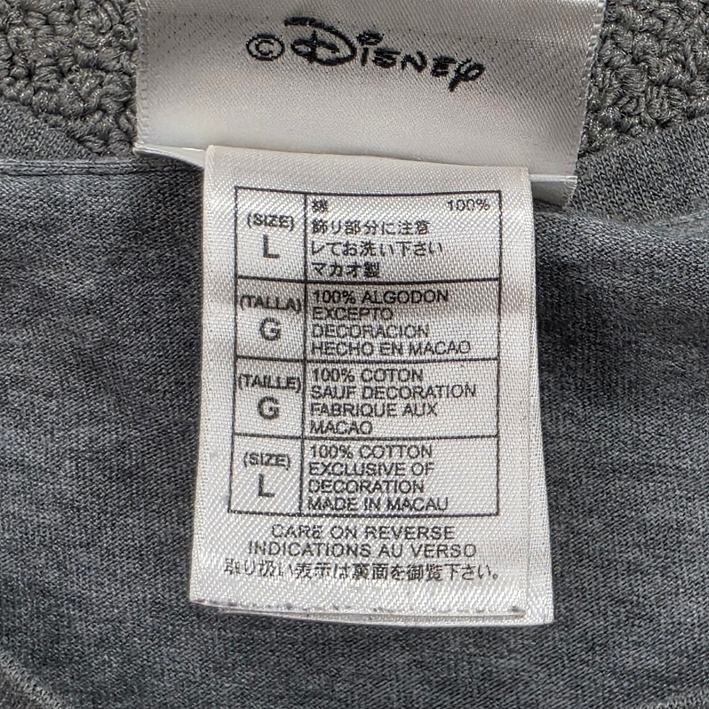 Walt Disney World Grumpy Snow White Embroidered T-Shirt Grey Mens L - Picture 6 of 7